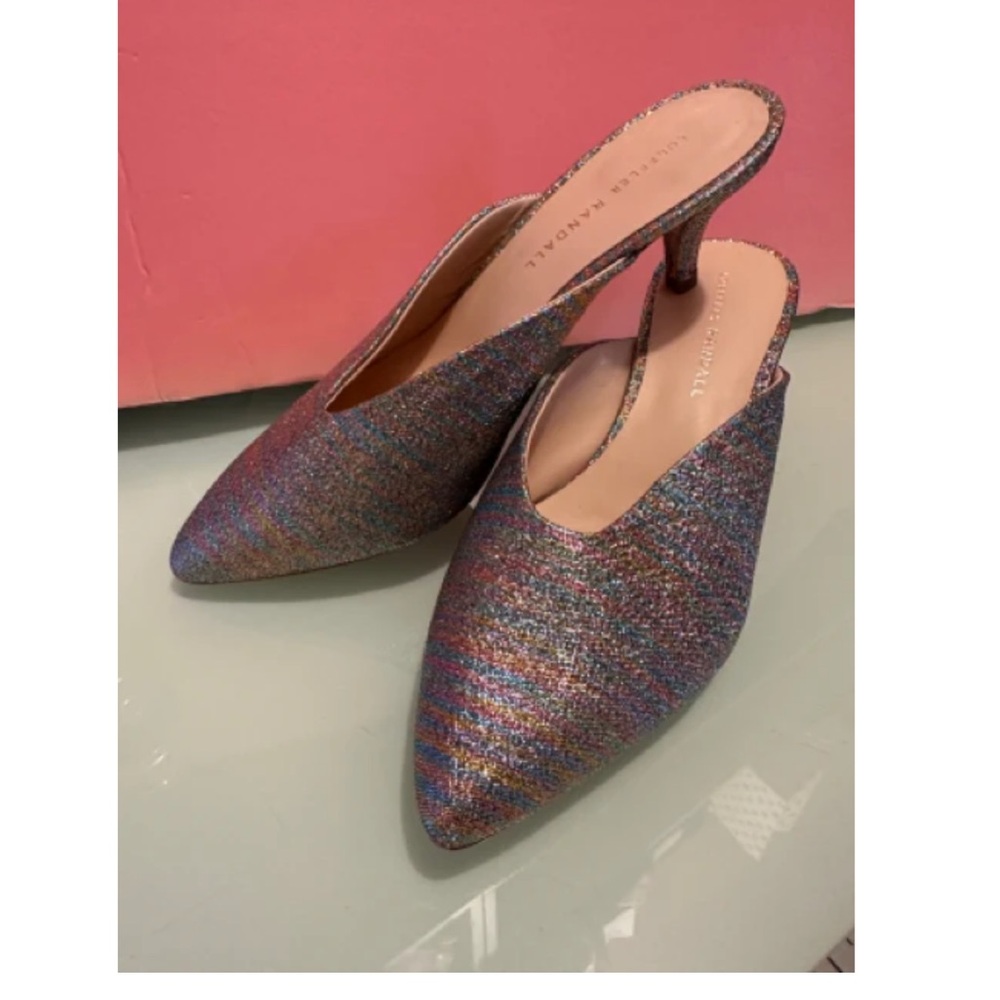 Loeffler Randall Juno Glitter Slide Mule Shoe